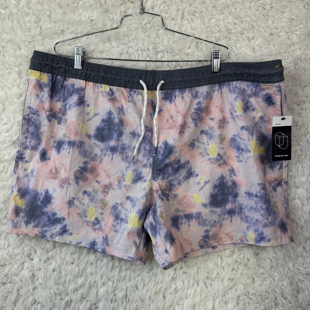 Original Use Swim Trunks XXL Pastel Tie Dye New Beach Summer Festival Streetwear